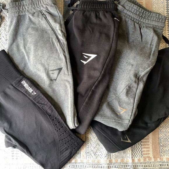 Gymshark Pants - Gymshark LOT 5 black gray leggings sweat pants S